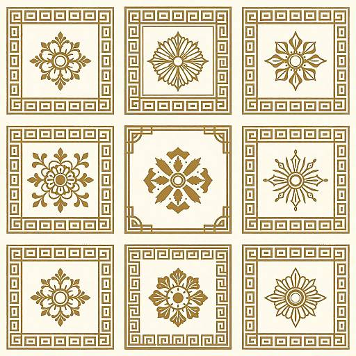 Opulent Greek-Inspired Digital Game Patterns