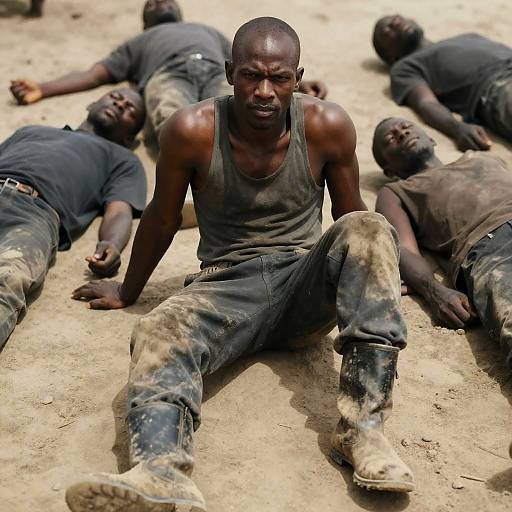 Intense Portrait of a Group of Men