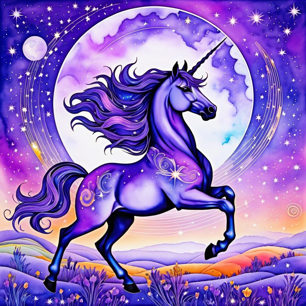 Celestial Dance of the Purple Unicorn