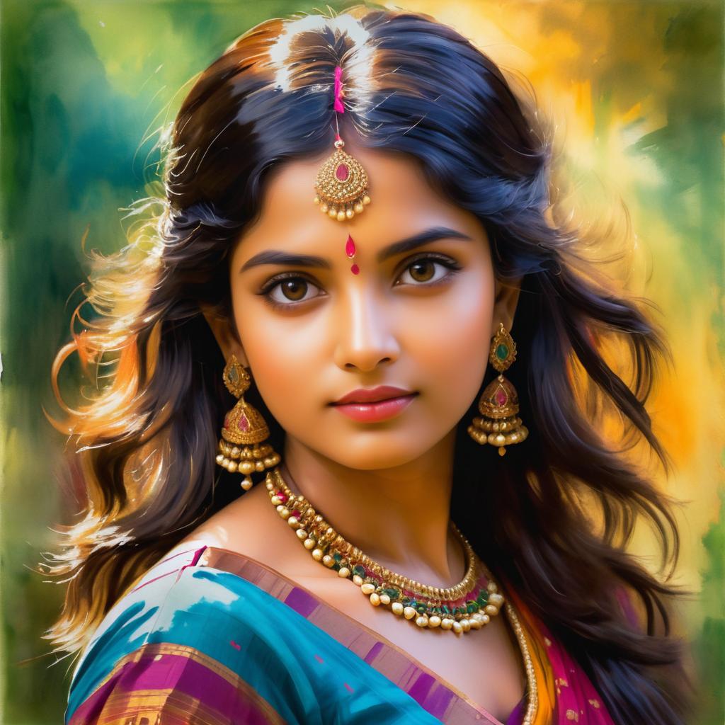 Vibrant Portrait of Indian Beauty