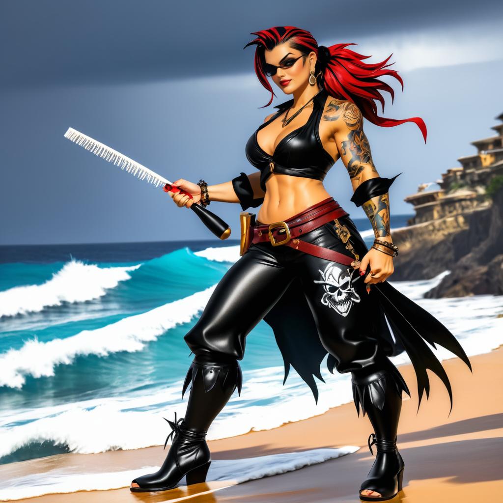 Evil Pirate Woman in Joe Madureira Style