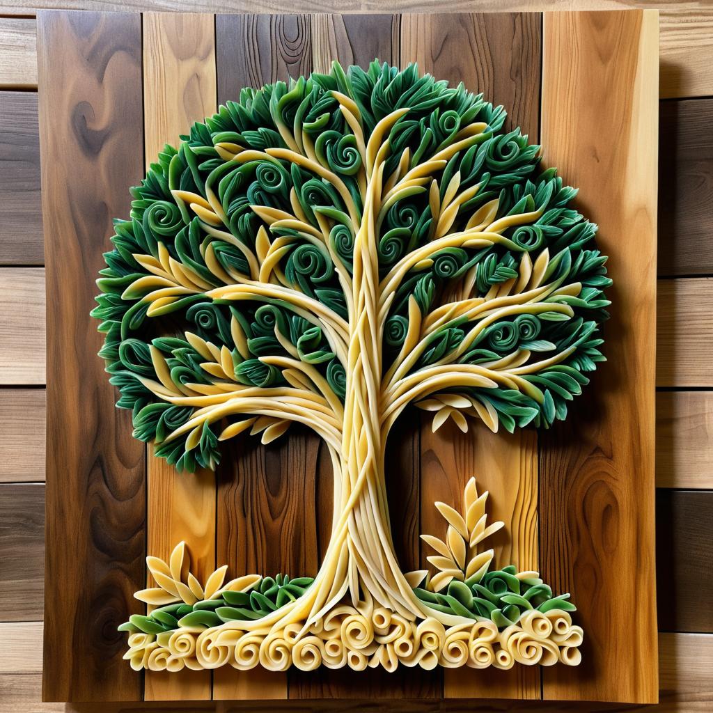 Creative Pasta Tree Art Design