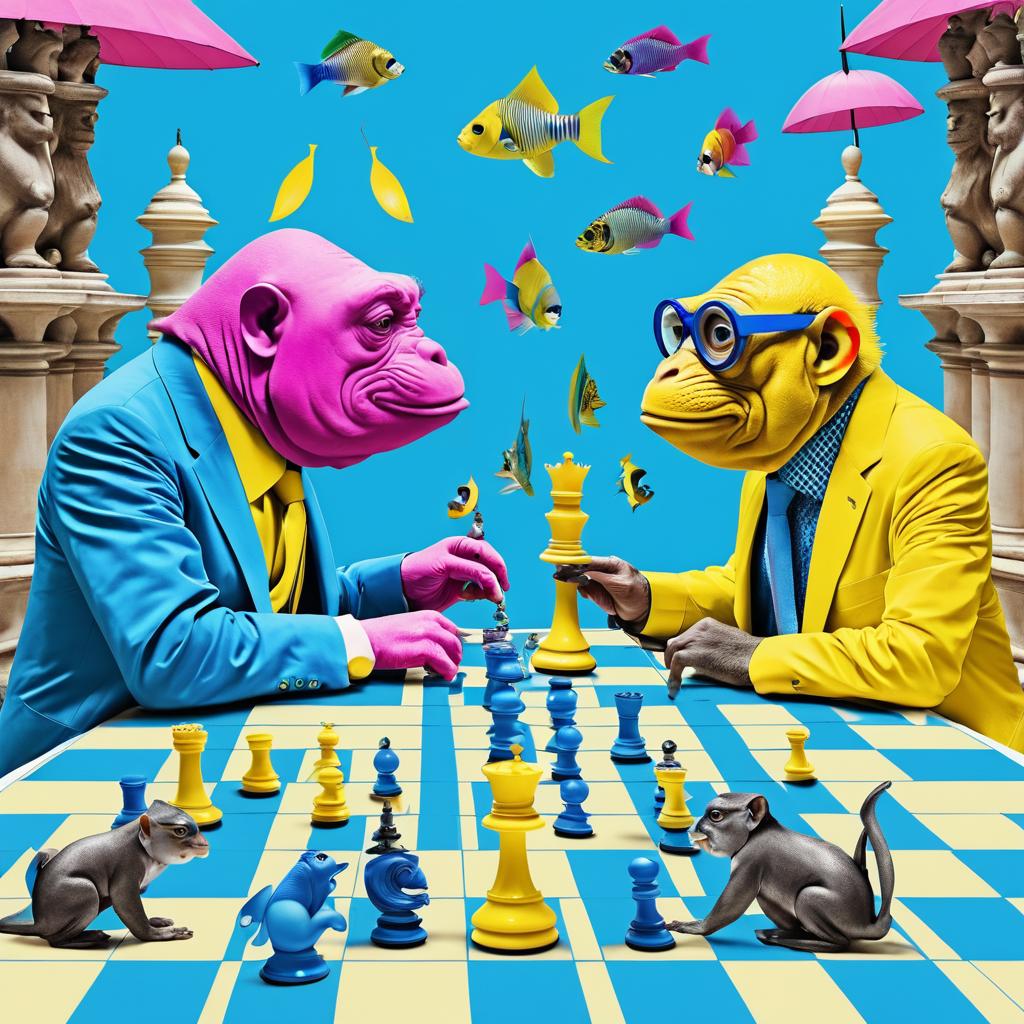 Absurd Fish and Monkey Chess Match