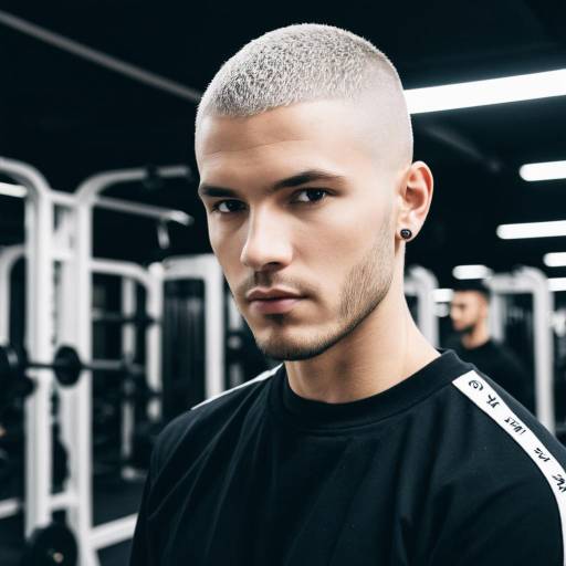 Fashionable Male Model with Buzz Cut