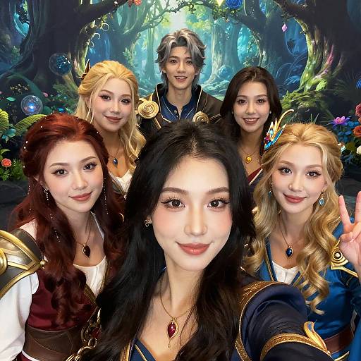 Fantasy Character Group Discord Selfie