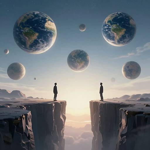 Surreal Dreamscape of Floating Worlds