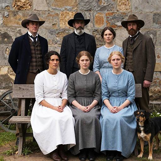Group Portrait in 19th Century Fashion