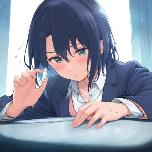 Illustration of Adachi sakura, adachi to shimamura in the style of Toritora