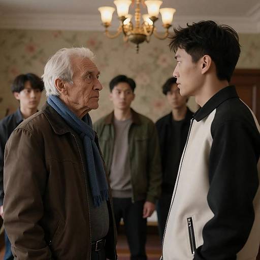 Intense Interaction Among Five Men