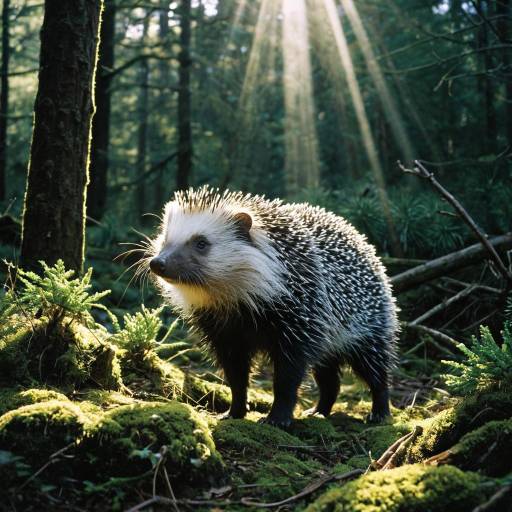 Serene Forest Scene with Wildlife