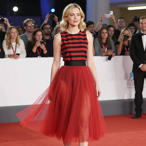 Blonde Woman on Red Carpet