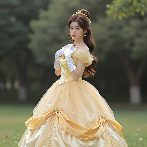 Elegant Fairy Tale Cosplay in Nature