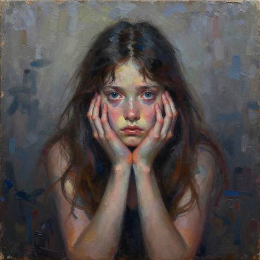 Avant-Garde Melancholic Teen Portrait