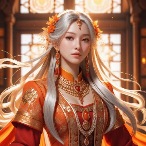 Energetic Anime Portrait in Sunlit Room
