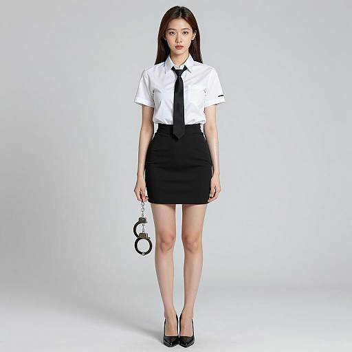 Fashionable Asian Woman in Professional Attire