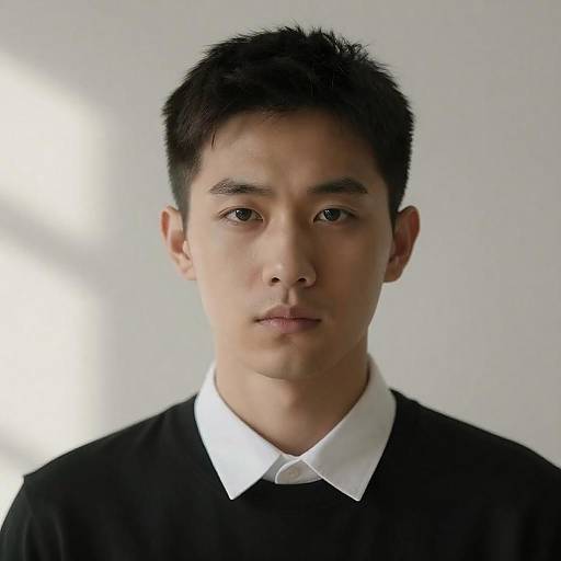 Serious Man with Intense Gaze Portrait