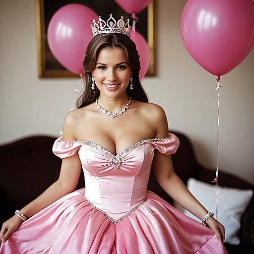 Elegant Birthday Princess Outfit Display