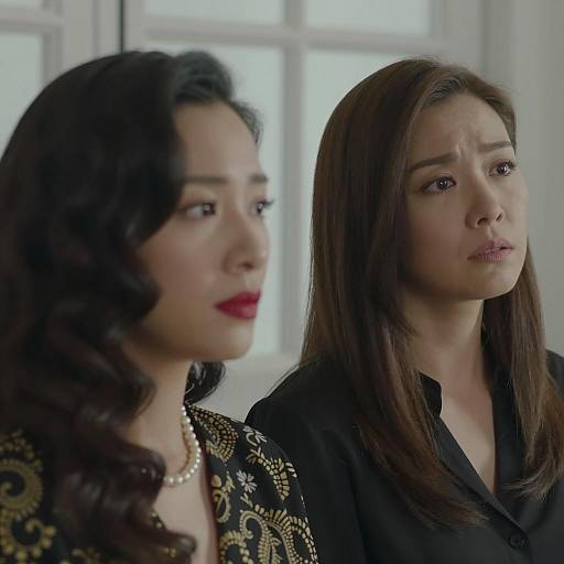 Close-Up of Concerned Women Portrait