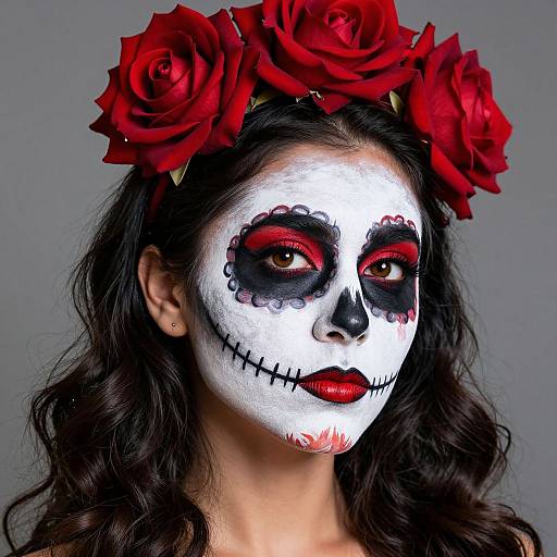 Intricate Day of the Dead Makeup Woman