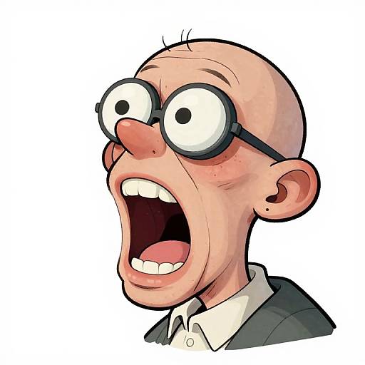 Cringe Sci-Fi Nerd Character Illustration