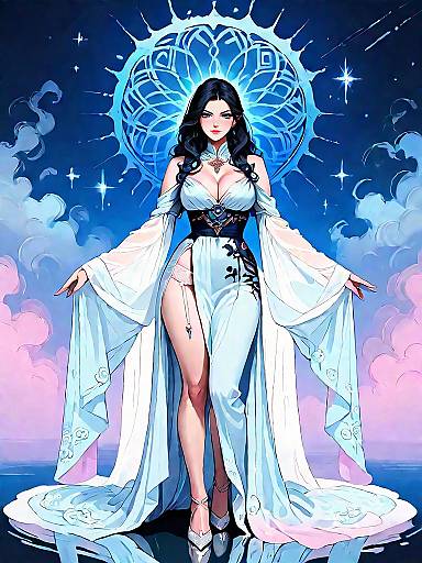 Elegant Dark Fantasy Nighttime Attire