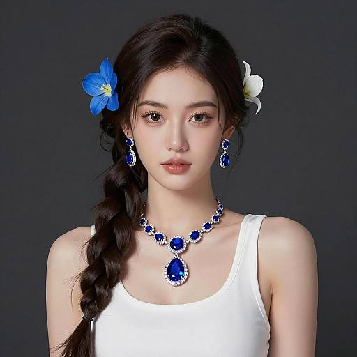 Vibrant Digital Portrait of Elegant Woman