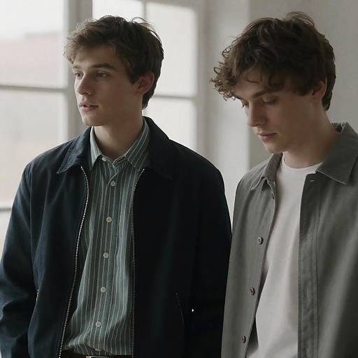 Indoor Portrait of Two Young Men