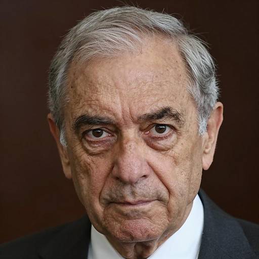 Intense Gaze of an Elderly Man