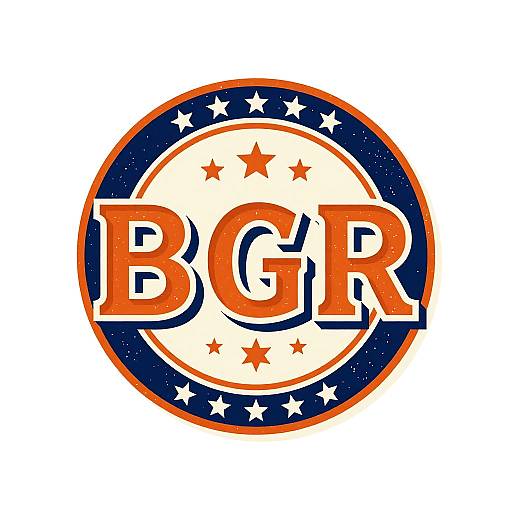 Vintage BGR Logo with Embossed Texture