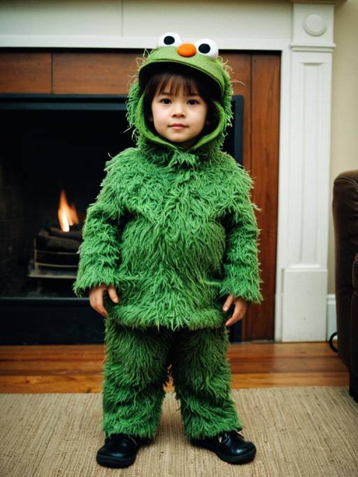 Toddler in Oscar the Grouch Costume