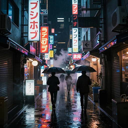 Futuristic Tokyo Cyberpunk Night Alley