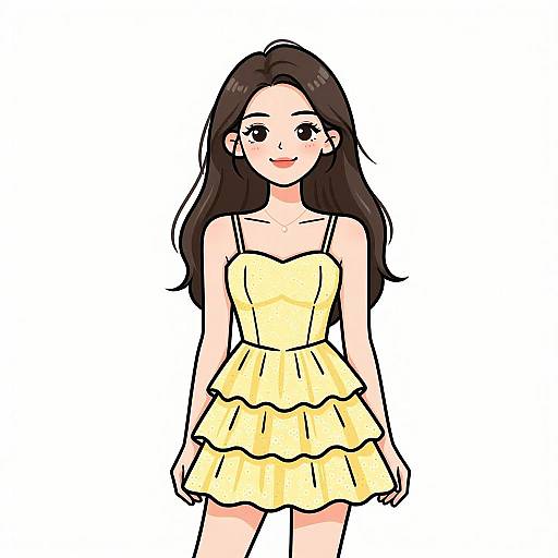 Smiling Woman in Summer Sundress