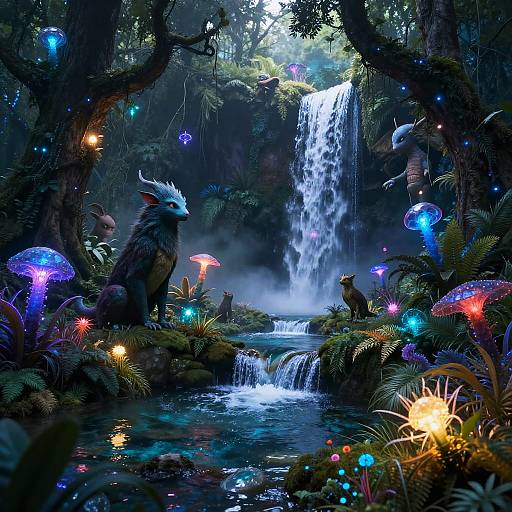 Enchanted Forest with Mystical Creatures