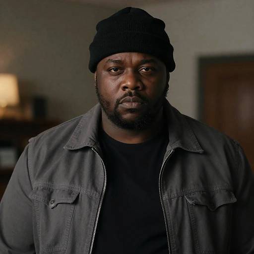 Portrait of a Serious Black Man