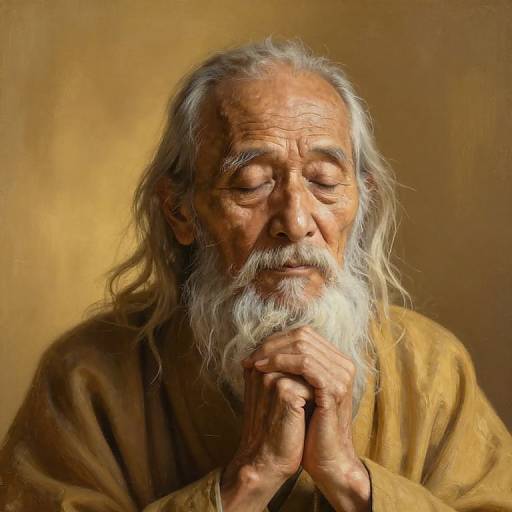 Meditative Elderly Sage Portrait