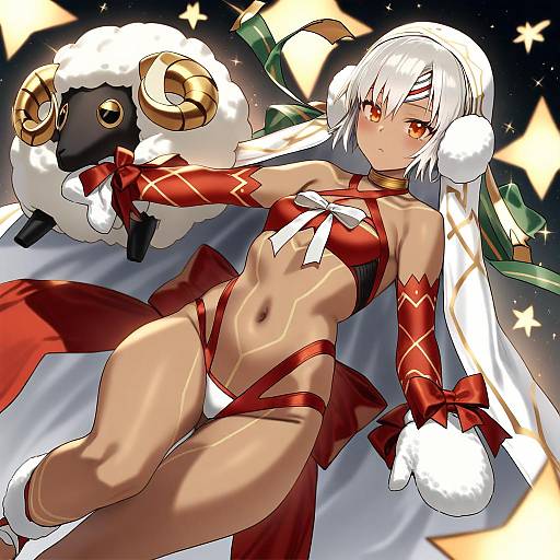 Illustration of Altera the santa (fate), fate (series) in the style of Houtengeki
