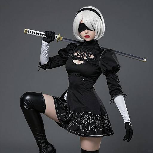 Intense Female Cosplay Character Design