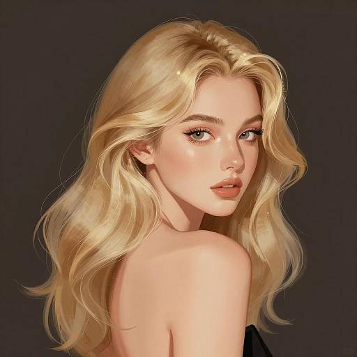 Glowing Portrait of a Blonde Woman