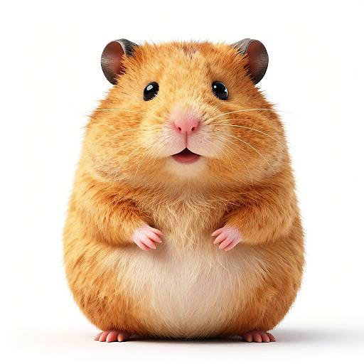 Charming Super Fat Hamster Artwork