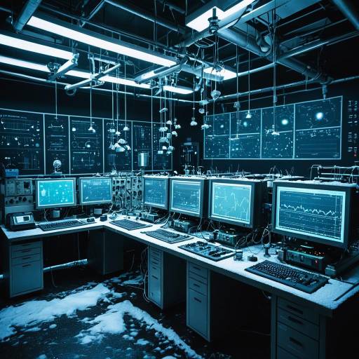 Mysterious Experimental Lab with Glowing Specimens