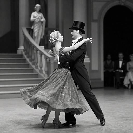Elegant Black-and-White Dance Moment