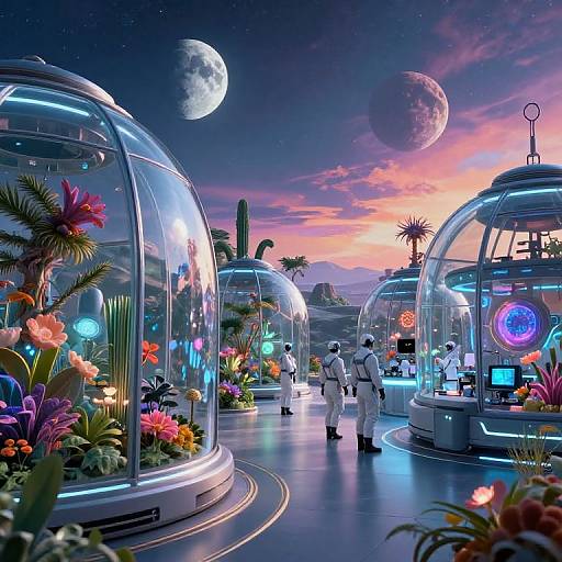 Futuristic Alien Research Facility