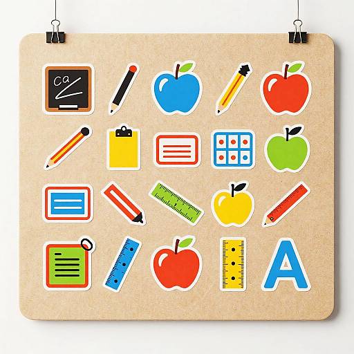 Colorful Educator-Themed Wall Decal Set