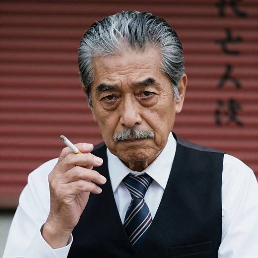 Intense Portrait of a Stylish Elderly Man