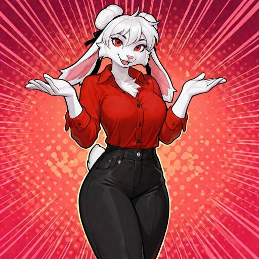 Playful Anthropomorphic Swan Character Art