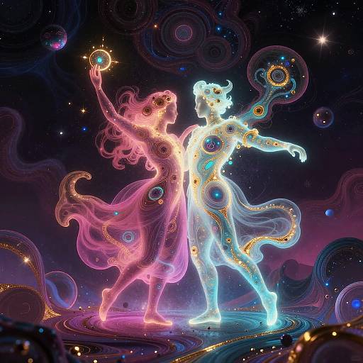 Psychedelic Cosmic AI Art Dance
