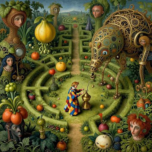 Surreal Bosch-Inspired Fantastical Garden