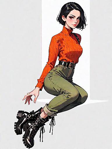 Chic Casual Outfit with Realistic Detail