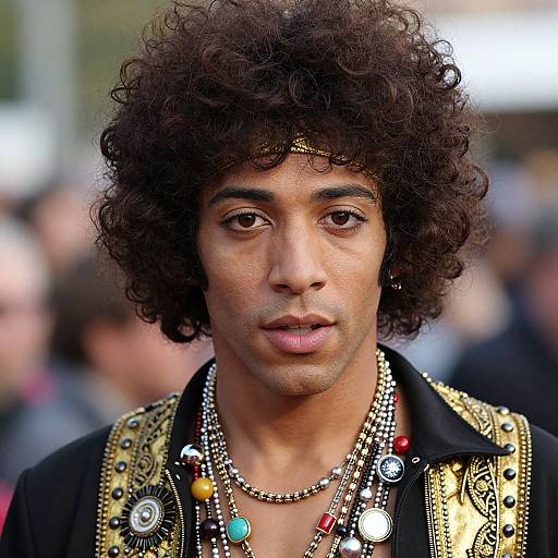 Realistic Portrait of Jimi Hendrix Style