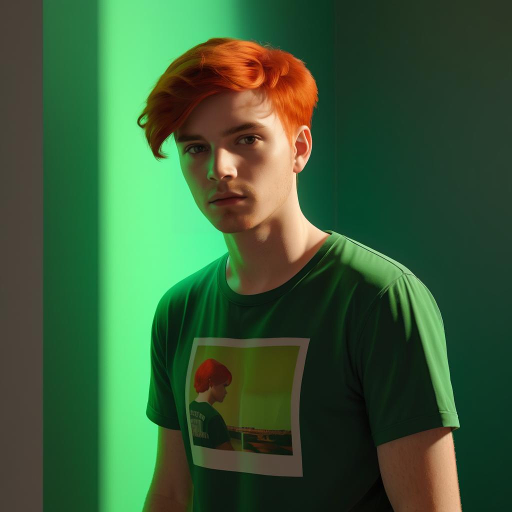 Hyperrealistic Portrait of a Red-Haired Man